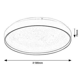Stropné svietidlo ZERAVA biela/zlatá, priemer 58 cm 11