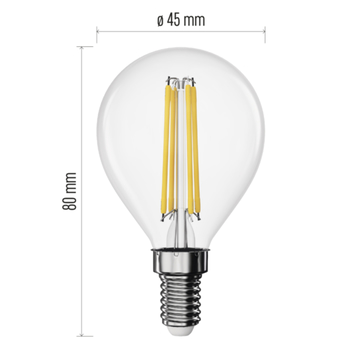 LED žiarovka filament ZF1D23 E14, 3,4 W, neutrálna biela 8