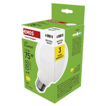 LED žiarovka filament ZF2D53 E27, 7,8W, neutrálna biela 2