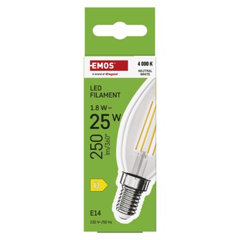 LED žiarovka filament ZF3D03 E14, 1,8 W, neutrálna biela 3