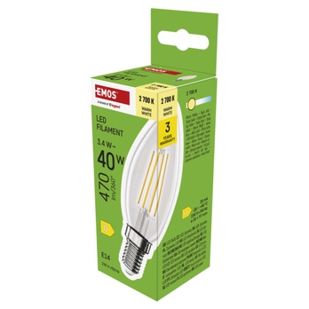 LED žiarovka filament ZF3D22 E14, 3,4 W, teplá biela 4