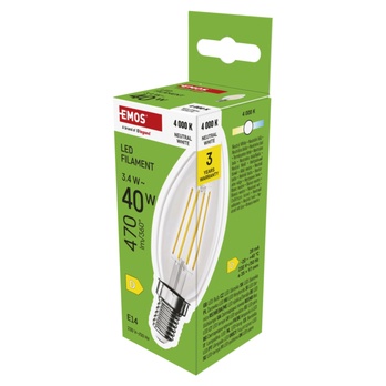 LED žiarovka filament  ZF3D23 E14, 3,4 W, neutrálna biela 4