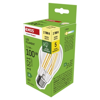 LED žiarovka filament ZF5167 E27, 7,2 W, teplá biela 1