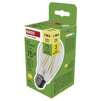 Stmievateľná LED žiarovka filament ZF5D52D E27, 7,5W, teplá biela 3