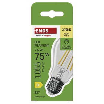 Stmievateľná LED žiarovka filament ZF5D52D E27, 7,5W, teplá biela 4
