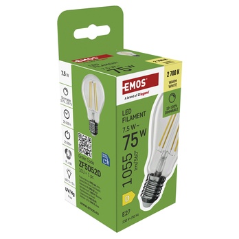 Stmievateľná LED žiarovka filament ZF5D52D E27, 7,5W, teplá biela 5
