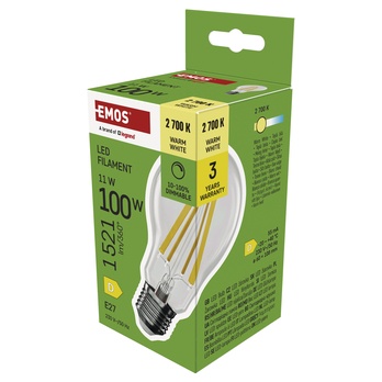 Stmievateľná LED žiarovka filament ZF5D62D E27, 11W, teplá biela 3