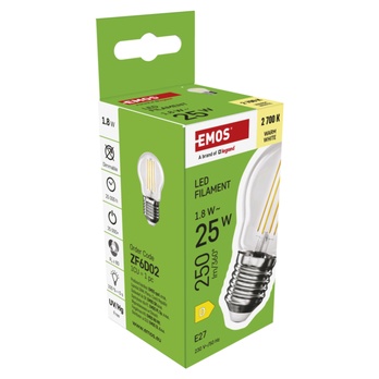 LED žiarovka filament ZF6D02 E27, 1,8 W, teplá biela 5