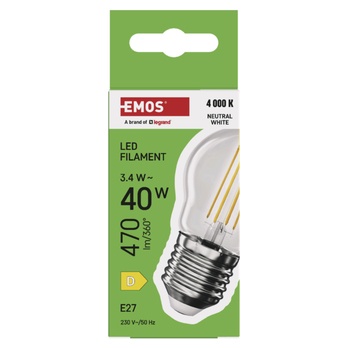LED žiarovka filament ZF6D23 E27, 3,4 W, neutrálna biela 3