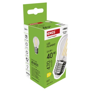 LED žiarovka filament ZF6D23 E27, 3,4 W, neutrálna biela 5