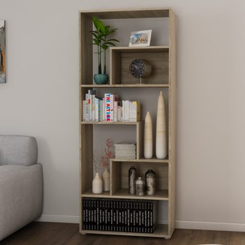 Knižnica ZIGZAG dub sonoma 1