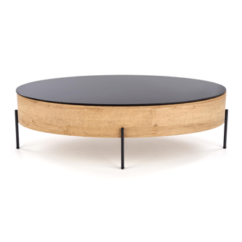 Konferenčný stolík ZINGO dub zlatý/čierna 1