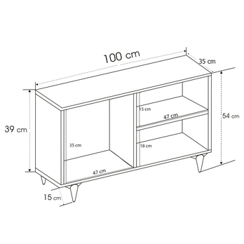 TV komoda ZISINO biela 5