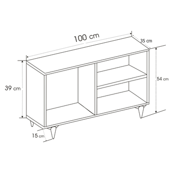 TV komoda ZISINO antracitová 3
