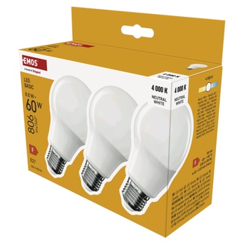 Sada LED žiaroviek ZL5F48.3 E27, 8,8 W, neutrálna biela, 3 ks 3