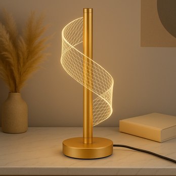 Stolná lampa ZOFRAEL zlatá/priehľadná 1