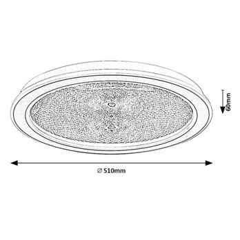 Stropné svietidlo ZOFRAEL zlatá/priehľadná 10