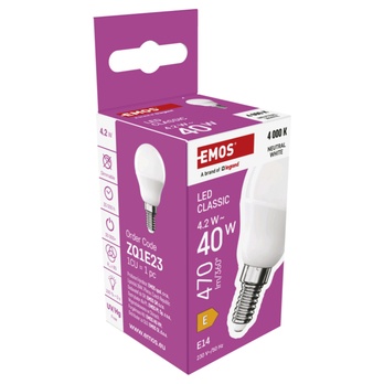 LED žiarovka ZQ1E23 E14, 4,2 W, neutrálna biela 5