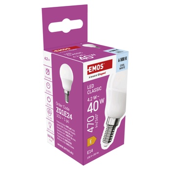LED žiarovka ZQ1E24 E14, 4,2 W, studená biela 5