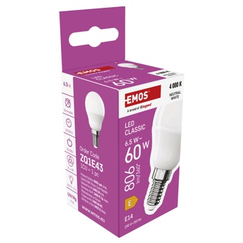 LED žiarovka ZQ1E43 E14, 6,5W, neutrálna biela 5
