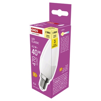 LED žiarovka ZQ3E21 E14, 4,2 W, teplá biela 4
