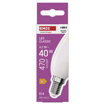 LED žiarovka ZQ3E23 E14, 4,2 W, neutrálna biela 3