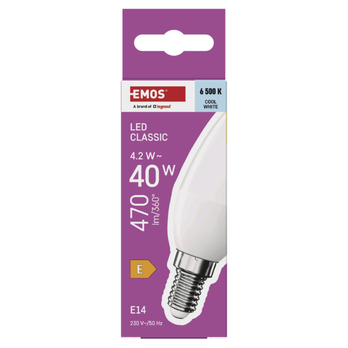 LED žiarovka ZQ3E24 E14, 4,2W, studená biela 3