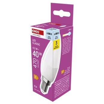 LED žiarovka ZQ3E24 E14, 4,2W, studená biela 4