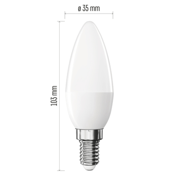 LED žiarovka ZQ3E24 E14, 4,2W, studená biela 8