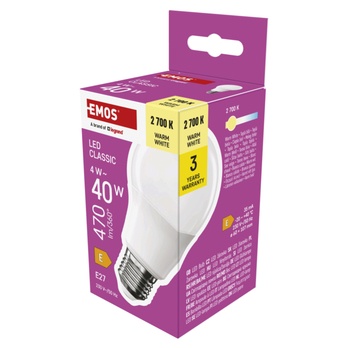 LED žiarovka ZQ5E21 E27, 4 W, teplá biela 4