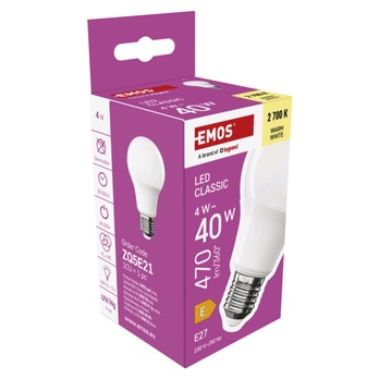 LED žiarovka ZQ5E21 E27, 4 W, teplá biela 5