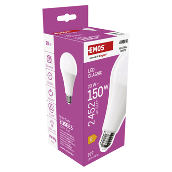 LED žiarovka ZQ5E83 E27, 20 W, neutrálna biela 5