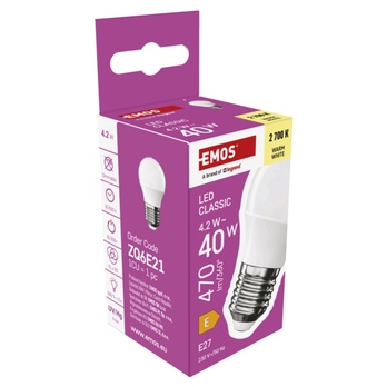 LED žiarovka ZQ6E21 E27, 4,2 W, teplá biela 5