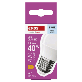 LED žiarovka ZQ6E24 E27, 4,2 W, studená biela 3