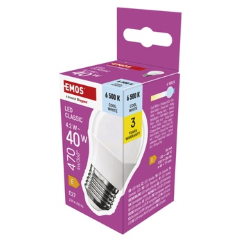 LED žiarovka ZQ6E24 E27, 4,2 W, studená biela 4