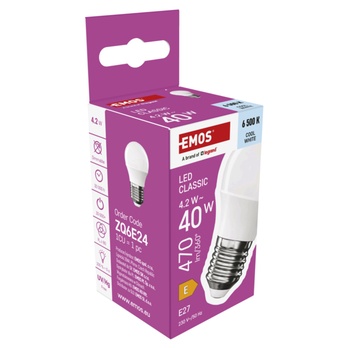 LED žiarovka ZQ6E24 E27, 4,2 W, studená biela 5