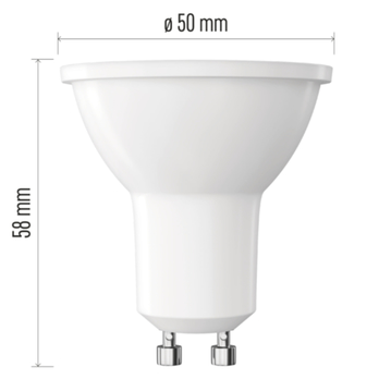 LED žiarovka ZQ8E12 GU10, 3W, teplá biela 7