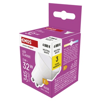 LED žiarovka ZQ8E13 GU10, 3W, neutrálna biela 4