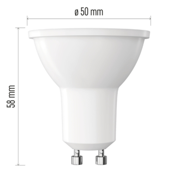 LED žiarovka ZQ8E14 GU10, 3 W, studená biela 7