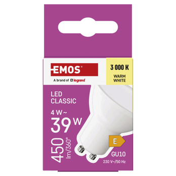 LED žiarovka ZQ8E22 GU10, 4W, teplá biela 3
