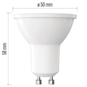 LED žiarovka ZQ8E42 GU10, 7 W, teplá biela 8