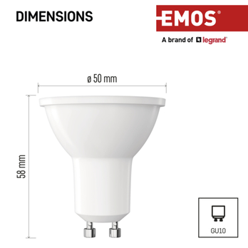 LED žiarovka ZQ8E43 GU10, 7 W, neutrálna biela 3