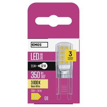LED žiarovka ZQ9535 G9, 2,5 W, teplá biela 2