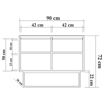 Komoda ZURI orech/čierna 6