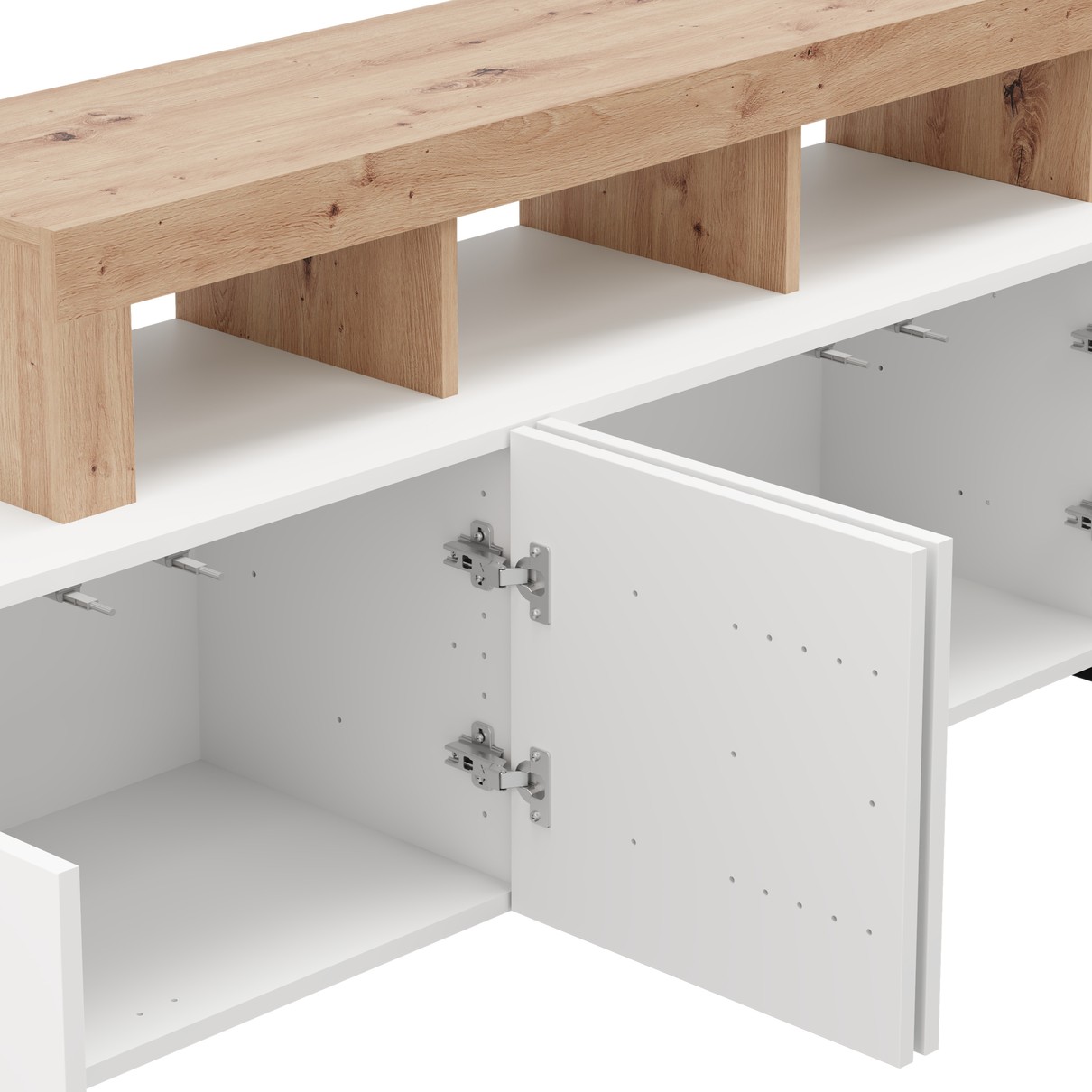 TV komoda ARGYLL 192 biela/dub artisan | Sconto