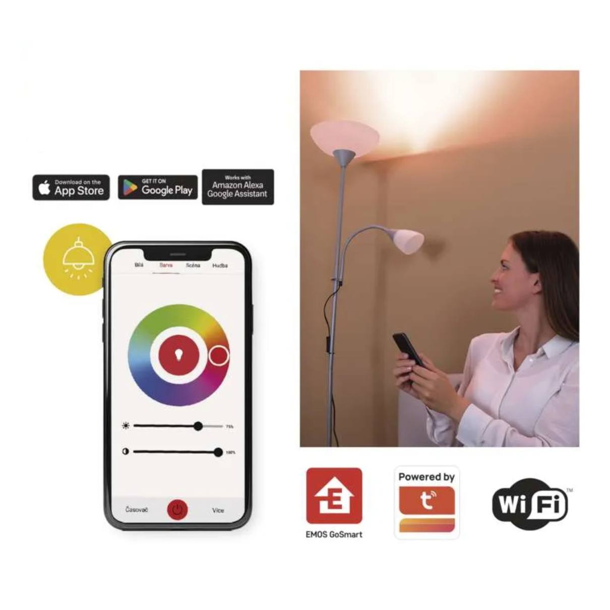 Gosmart 5xt Razor Smart LED žiarovka stmievateľná GOSMART ZQW832R GU10, 4,8W, viacfarebná ...